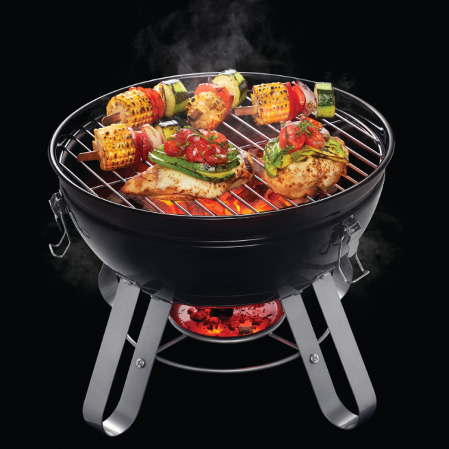 Barbecue au Charbon de Bois 37 cm Portable – Gamme Premium – Compact & Terrasse
