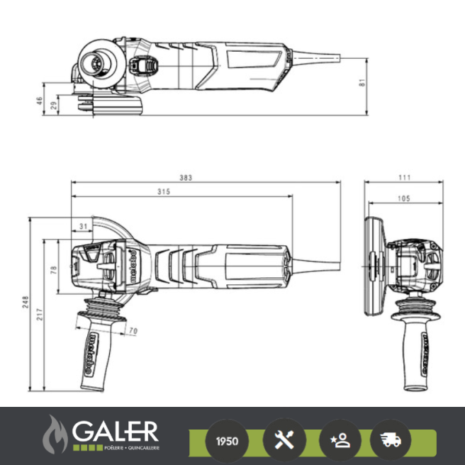 Meuleuse d'angle WEV 15-125 Quick