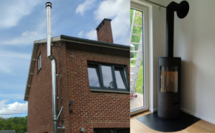 Installation d'un poêle à bois Olympia Katara