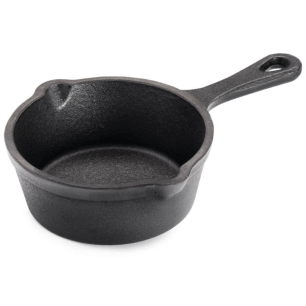 Poêle en fonte avec becs verseurs Ø10cm Poêle en fonte avec becs verseurs Ø10cm